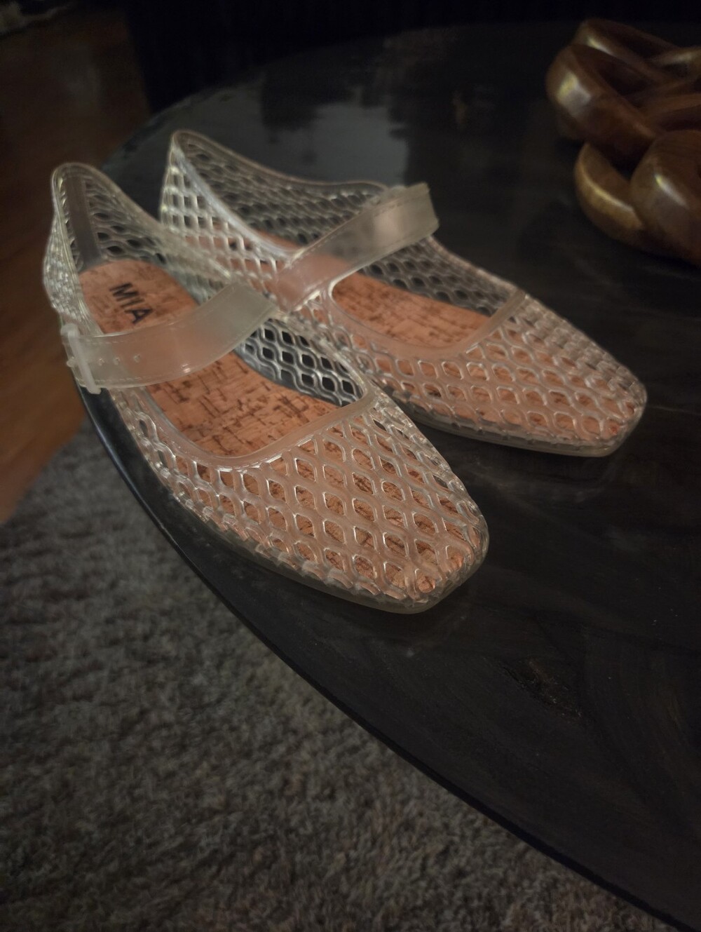 MIA Clear Jelly Mary Jane Flats - Translucent